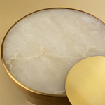 Бра в форме диска из бежевого алебастра Cryptocrystalline Stone варинант исполнения - 2 | Loft Concept в Перми