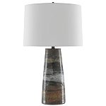 Настольная лампа с конусовидным тканевым абажуром Rock варинант исполнения - 1 | Loft Concept в Перми