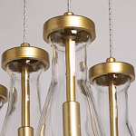 Люстра с 9-ю прозрачными стеклянными плафонами в форме капли Lucid Rain  варинант исполнения - 8 | Loft Concept в Перми