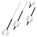 Люстра светодиодная каскадная с 4-мя сферическими стеклянными плафонами Splatter варинант исполнения - 4 | Loft Concept в Перми