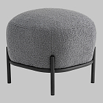 Пуф Стоун букле Fluffy темно-серый варинант исполнения - 1 | Loft Concept в Перми