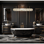 Люстра овальная с мозаичным хрустальным оформлением Sparks of Crystal варинант исполнения - 3 | Loft Concept в Перми