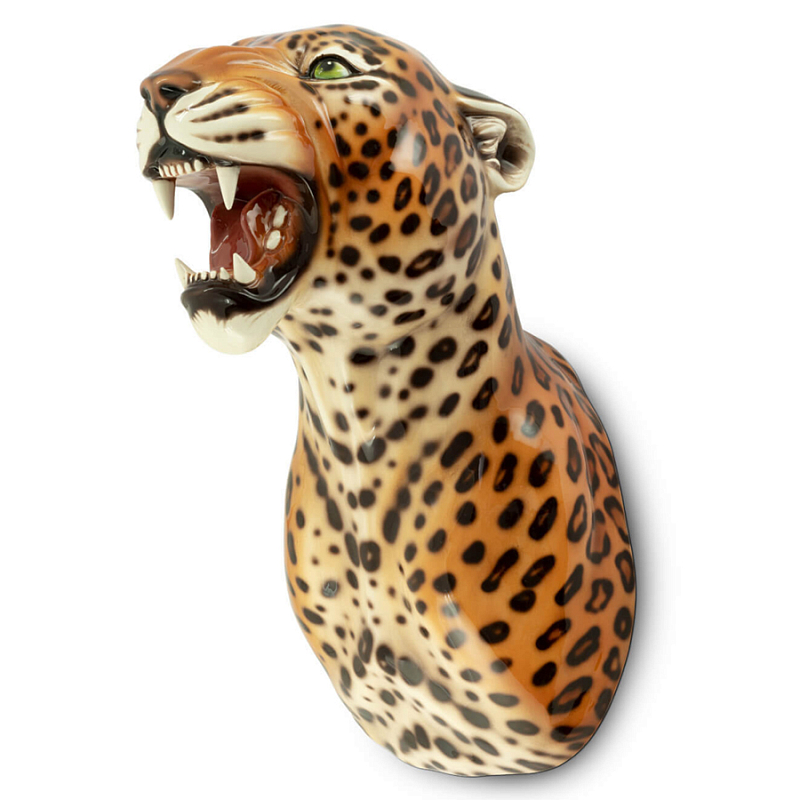 Аксессуар на стену Леопард Abhika LEOPARD HEAD HANGING Коричневый в Перми | Loft Concept 