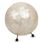 Настольная лампа из перламутра на металлическом каркасе Indonesian Egg варинант исполнения - 3 | Loft Concept в Перми