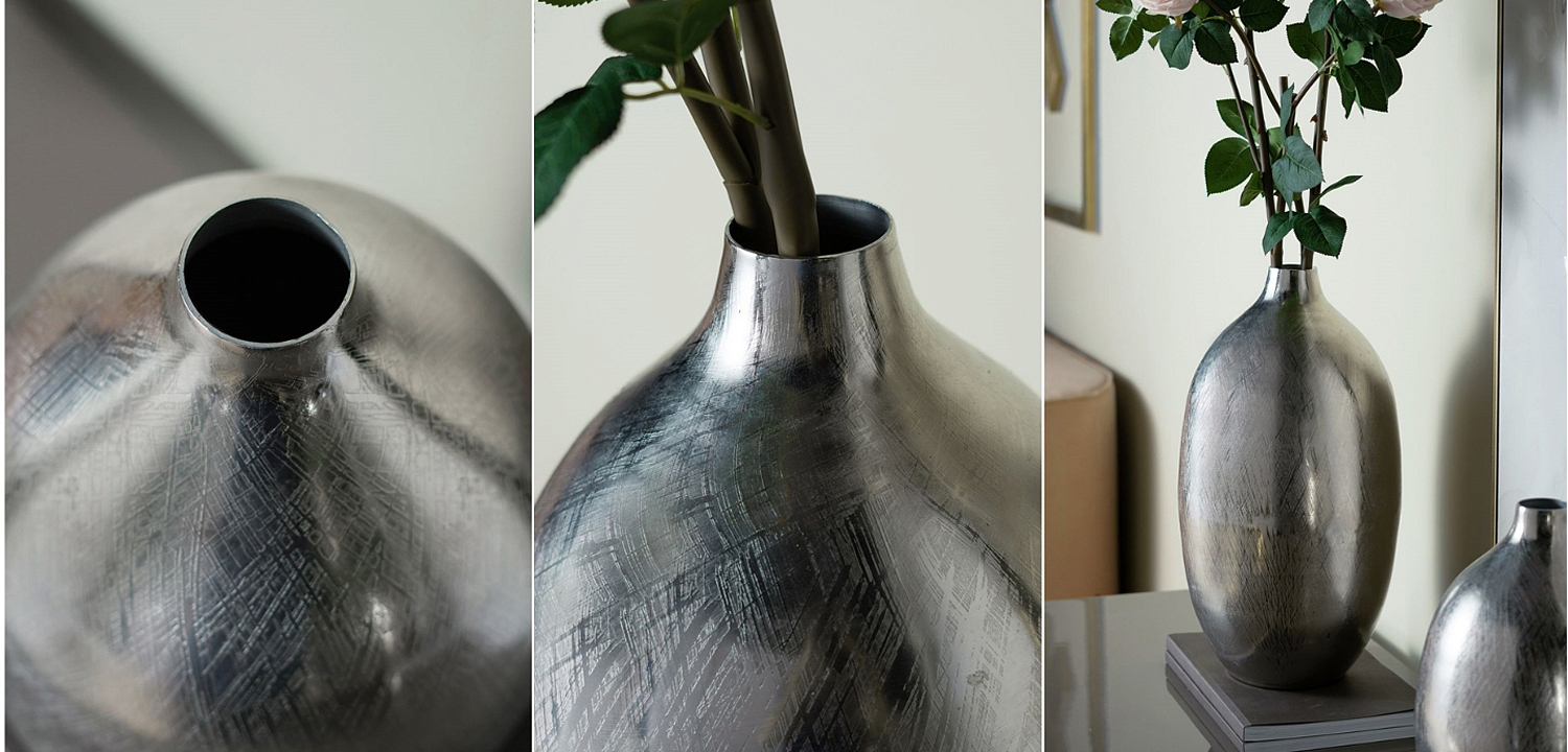 Ваза Silvian Vase silver Ваза Silvian Vase silver - Loft-Concept в Перми