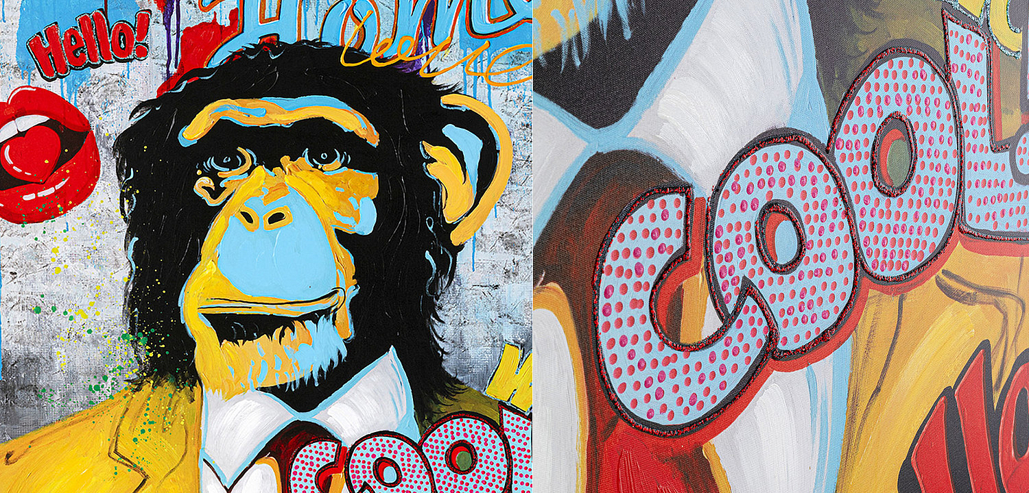 Картина Monkey multicolor Картина Monkey multicolor - Loft-Concept в Перми