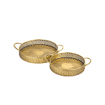 Поднос железный Gold Mesh варинант исполнения - 2 | Loft Concept в Перми