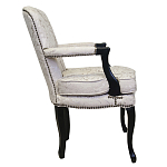 Кресло c растительным орнаментом Aubrey Classical Armchair beige jacquard варинант исполнения - 1 | Loft Concept в Перми