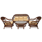 Комплект уличной мебели из ротанга Clara коричневый варинант исполнения - 1 | Loft Concept в Перми