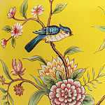 Настольная лампа желтая с изображением птиц Slip Away варинант исполнения - 6 | Loft Concept в Перми