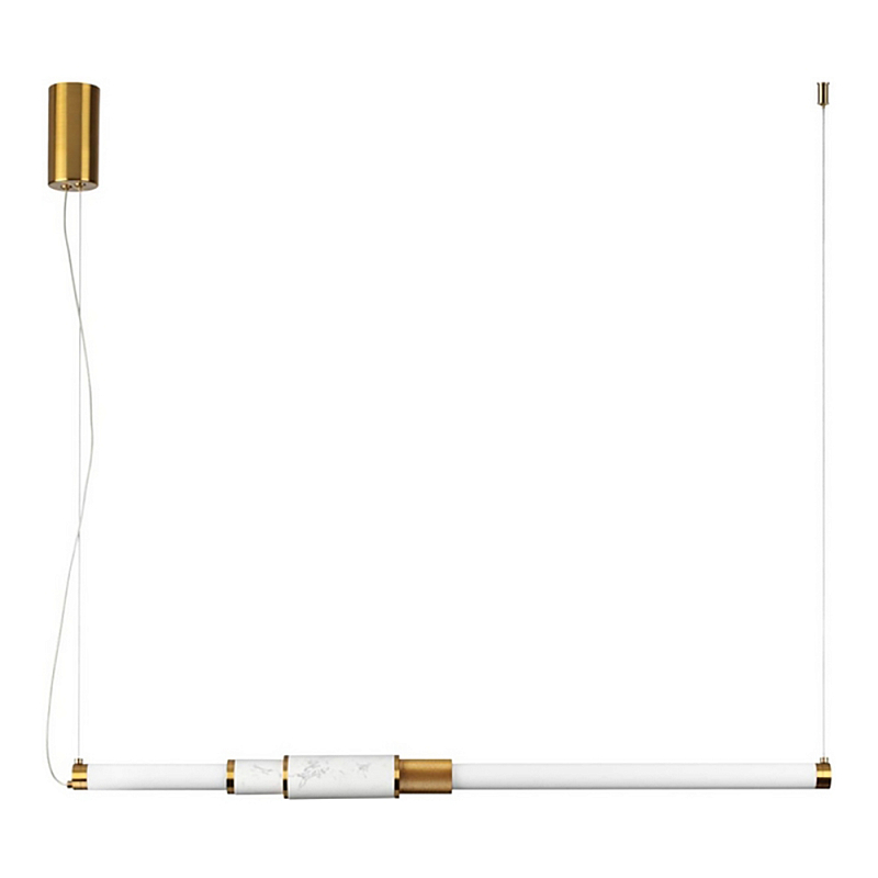 Подвесной светильник BERT FRANK Cylinder Золотой Белый Мрамор Bianco в Перми | Loft Concept 