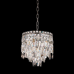 Люстра круглая с хрустальными подвесками на серебряном каркасе Roul Crystal Light варинант исполнения - 8 | Loft Concept в Перми