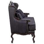 Диван двухместный George Grand Seating black velour варинант исполнения - 2 | Loft Concept в Перми