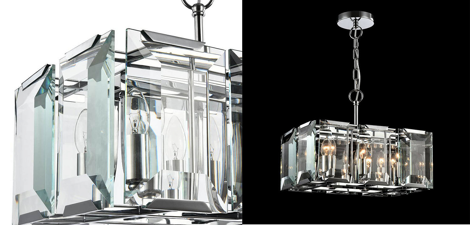 Люстра Harlow Crystal Square Chandelier chrome 6 Люстра Harlow Crystal Square Chandelier chrome 6 - Loft-Concept в Перми