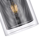 Подвесной светильник с сетчатым металлическим плафоном цилиндрической формы черный Metal Mesh варинант исполнения - 4 | Loft Concept в Перми