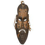 Деревянная резная маска ручной работы Papuan Wooden Mask варинант исполнения - 1 | Loft Concept в Перми