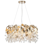 Люстра с декоративными подвесками из прозрачного стекла в форме монеток FAIRYTREE Light варинант исполнения - 7 | Loft Concept в Перми