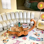 Дизайнерский журнальный стол с основанием в виде кота Bivan варинант исполнения - 3 | Loft Concept в Перми