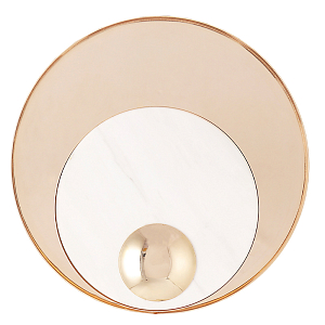 Бра с круглым плафоном из белого мрамора и золотистым металлическим обрамлением  Ginger & Jagger