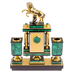 Настольный письменный набор из малахита с декором в виде лошади Leader Organizer варинант исполнения - 4 | Loft Concept в Перми