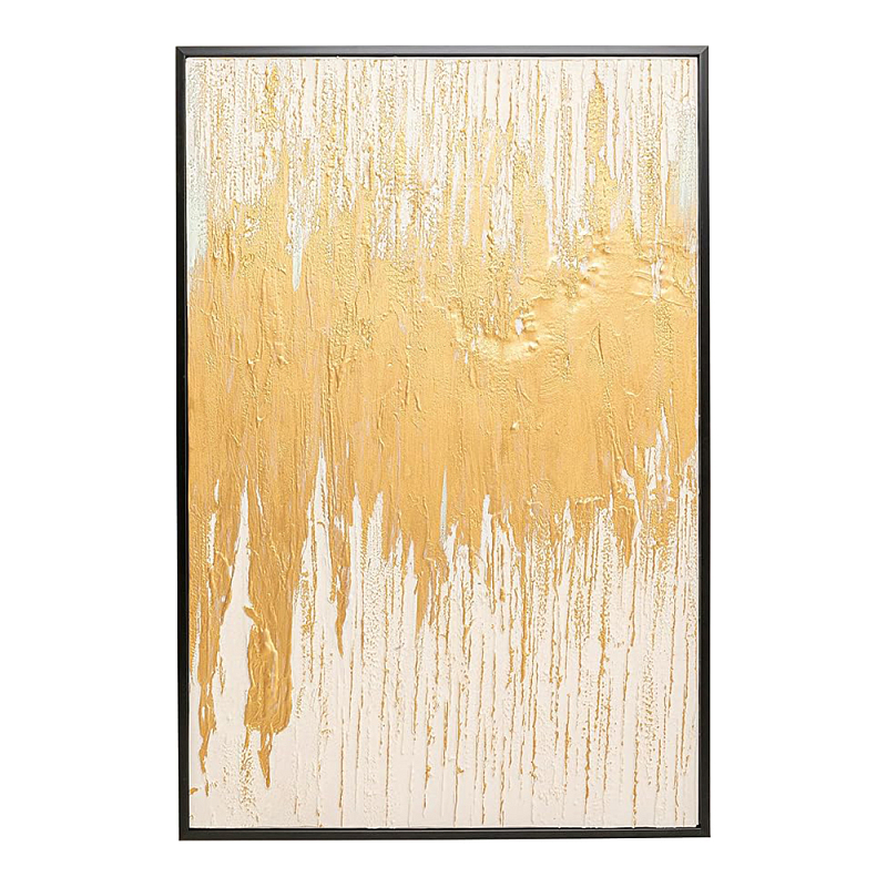 Картина Gold Abstract Глянцевое золото Бежевый в Перми | Loft Concept 