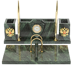 Настольный письменный набор из змеевика с подставкой под календарь Successful Leader варинант исполнения - 1 | Loft Concept в Перми