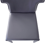 Стул серый из искуственной кожи на 4-х ножках Enigma Gray варинант исполнения - 3 | Loft Concept в Перми