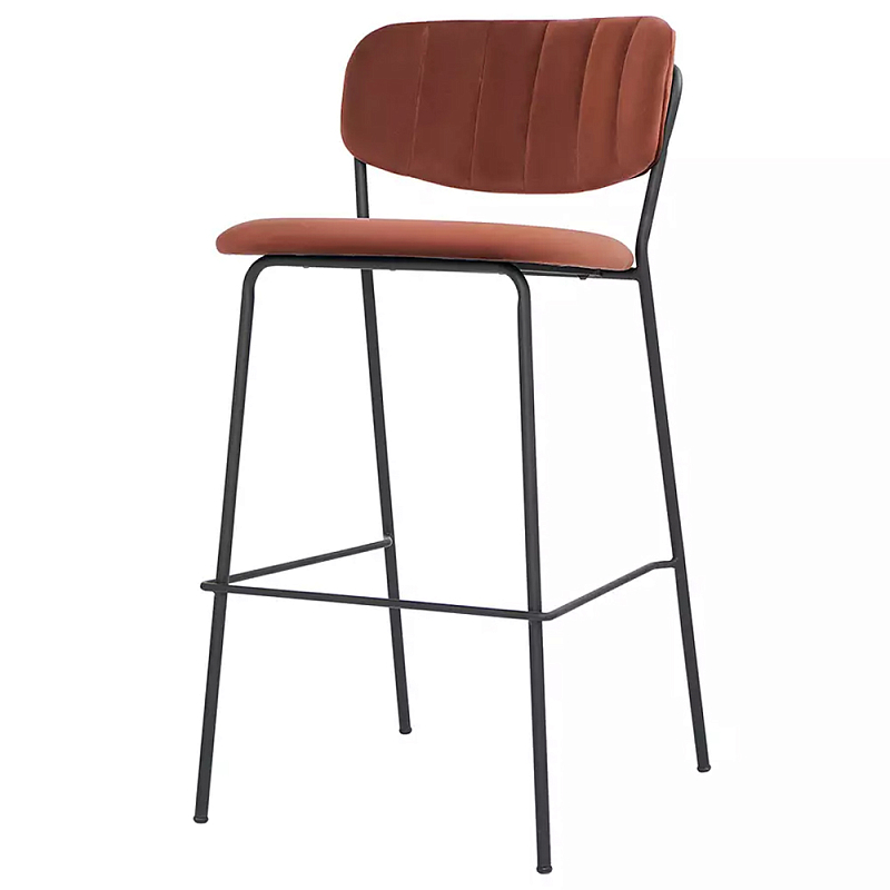 Стул барный с широкой полукруглой спинкой Chair Smooth Shapes Кирпичный Стул барный с широкой полукруглой спинкой Chair Smooth Shapes Кирпичный в Перми | Loft Concept