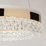 Люстра в виде кольца золотого цвета с прозрачными вставками Radiant Rail варинант исполнения - 9 | Loft Concept в Перми