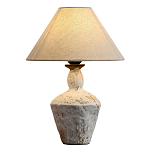 Настольная лампа с керамическим фактурным основанием и тканевым абажуром Eastern Tale варинант исполнения - 1 | Loft Concept в Перми