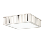 Потолочный светильник квадратный с гофрированным серебрянным абажуром Millennium варинант исполнения - 1 | Loft Concept в Перми