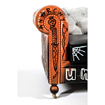 Диван Честерфильд граффити graffiti Orange Sofa натуральная кожа варинант исполнения - 6 | Loft Concept в Перми