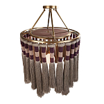 Люстра круглая плетеная с кисточками Walnut Chandelier Tassels Boho Style варинант исполнения - 2 | Loft Concept в Перми