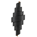 Бра в форме спирали черное с золотой внутренней отделкой Warm Glow варинант исполнения - 2 | Loft Concept в Перми