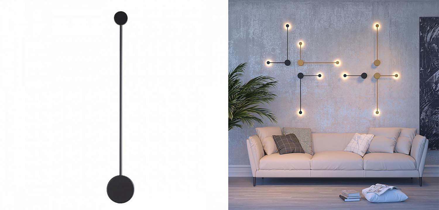 Бра Pin Wall Light Black 70 Бра Pin Wall Light Black 70 - Loft-Concept в Перми