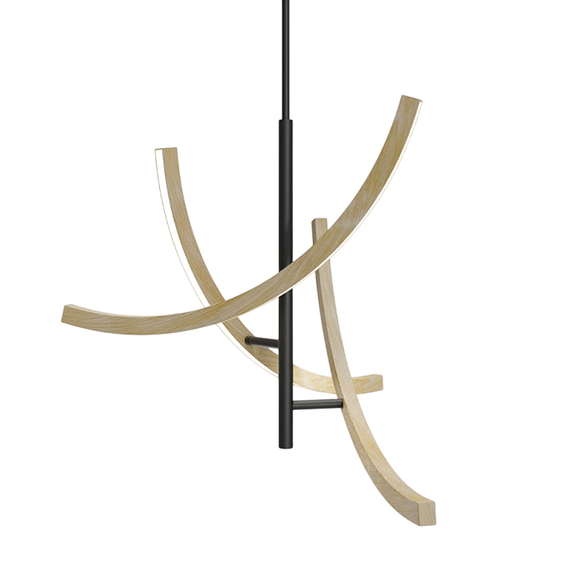 Подвесной светильник Wabi Черный Древесина в Перми | Loft Concept 