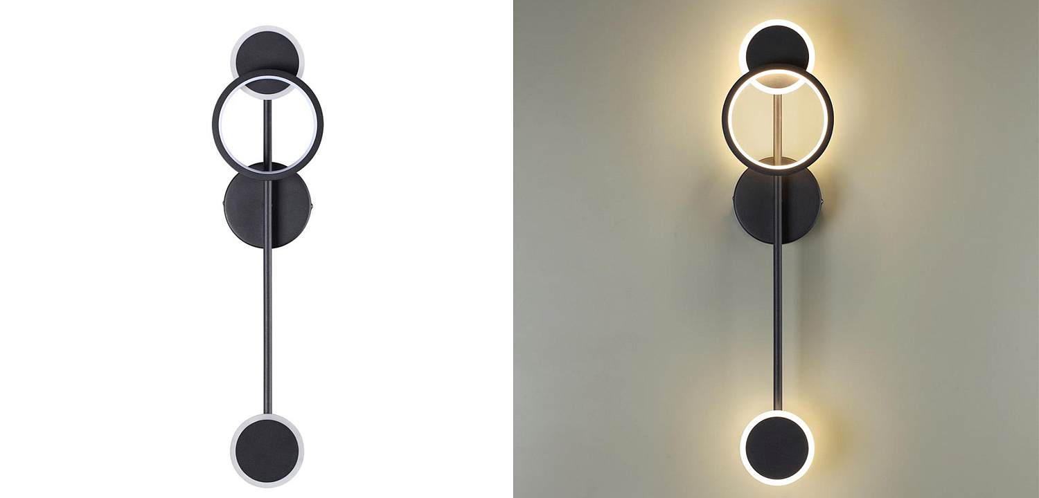 Бра Bendik Black Ring Wall lamp A Бра Bendik Black Ring Wall lamp A - Loft-Concept в Перми