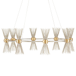 Люстра круглая с фактурными абажурами из тонких металлических палочек Wild Thorns варинант исполнения - 2 | Loft Concept в Перми