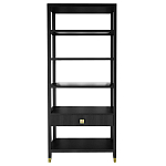 Стеллаж Elsa Dreams Black со стеклянными полками и ящиком варинант исполнения - 7 | Loft Concept в Перми