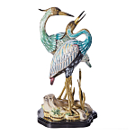 Статуэтка в виде двух птиц из фарфора с бронзовыми элементами Bird of the Garden of Eden варинант исполнения - 2 | Loft Concept в Перми