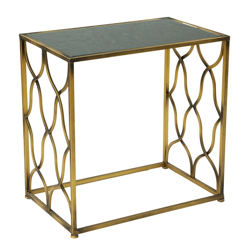 Консоль Golden Broken Rhombuses Золотой Черный в Перми | Loft Concept 