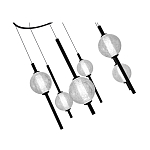 Люстра светодиодная с 6-ю сферическими стеклянными плафонами Splatter варинант исполнения - 4 | Loft Concept в Перми