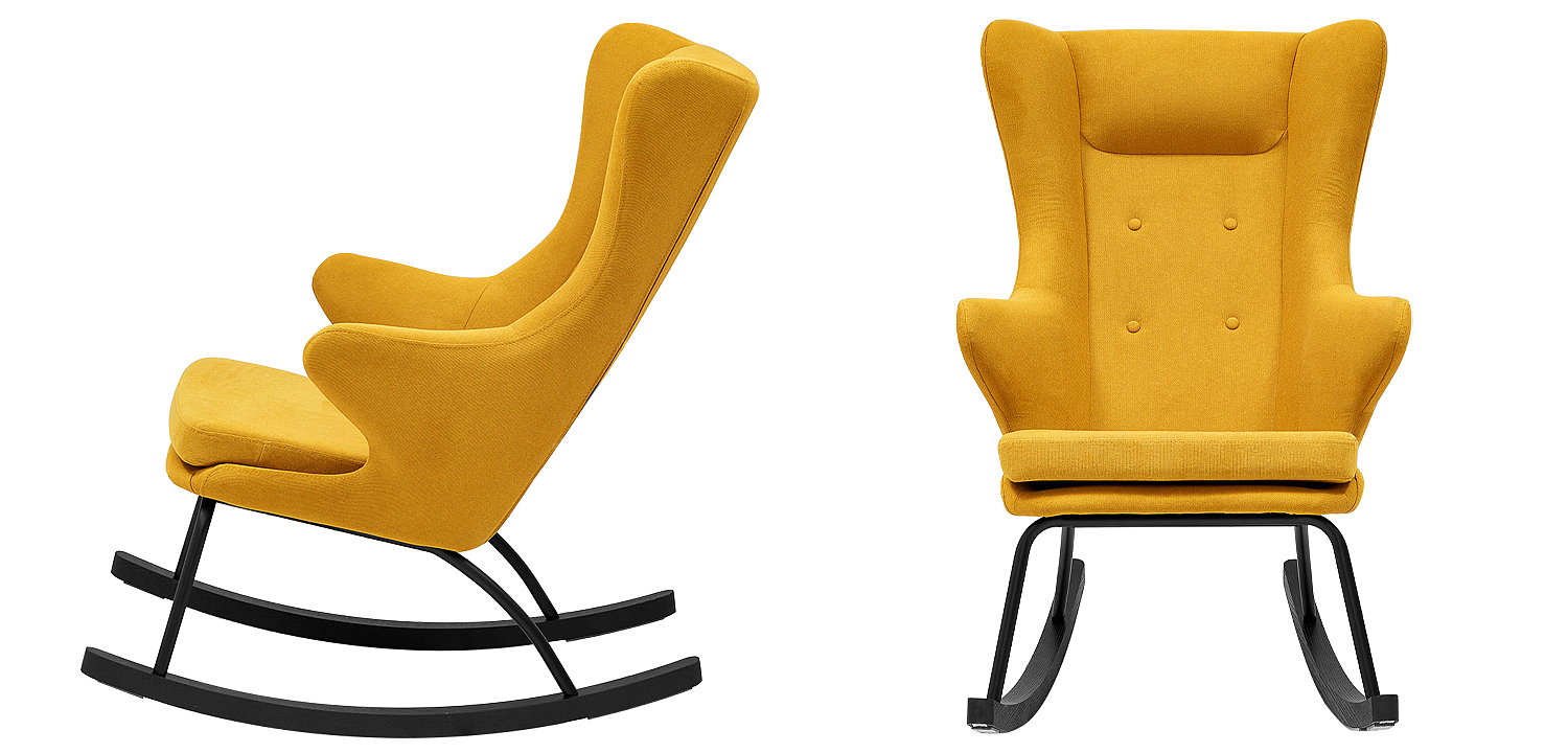 Rocking chair DORIA YELLOW Кресло-Качалка Желтое Rocking chair DORIA YELLOW Кресло-Качалка Желтое - Loft-Concept в Перми