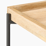 Журнальный стол с прямоугольной деревянной столешницей Urban Style Space варинант исполнения - 2 | Loft Concept в Перми