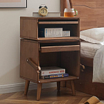 Тумбочка прикроватная деревянная Робот Robot Desk варинант исполнения - 2 | Loft Concept в Перми