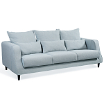 Диван Seldon с мягкими подушками голубое букле варинант исполнения - 1 | Loft Concept в Перми