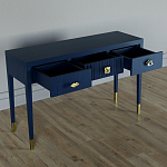Дизайнерский Письменный стол Elsa Dreams Blue с тремя ящиками варинант исполнения - 4 | Loft Concept в Перми