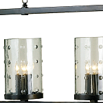 Люстра прямоугольная с 4-мя прозрачными цилиндрическими плафонами  Stamped Cylinders варинант исполнения - 1 | Loft Concept в Перми