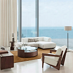 Кресло с обивкой из белого букле Armchair White Boucle варинант исполнения - 5 | Loft Concept в Перми