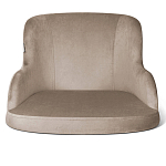 Барный стул со спинкой и подлокотниками на 4-х деревянных ножках Бежевый Велюр Ava Charm варинант исполнения - 2 | Loft Concept в Перми